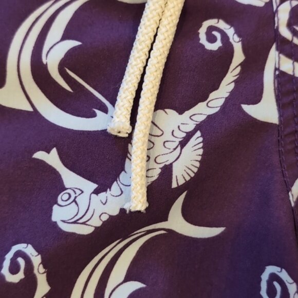 Roosevelt Del Mar Republic Swim Trunks Seahorse Dolphin Print - Picture 5 of 12